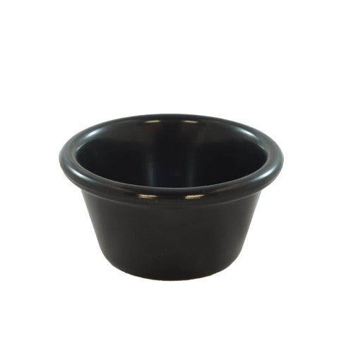 Contemporary Melamine Black Ramekin 118ml - Pack of 12