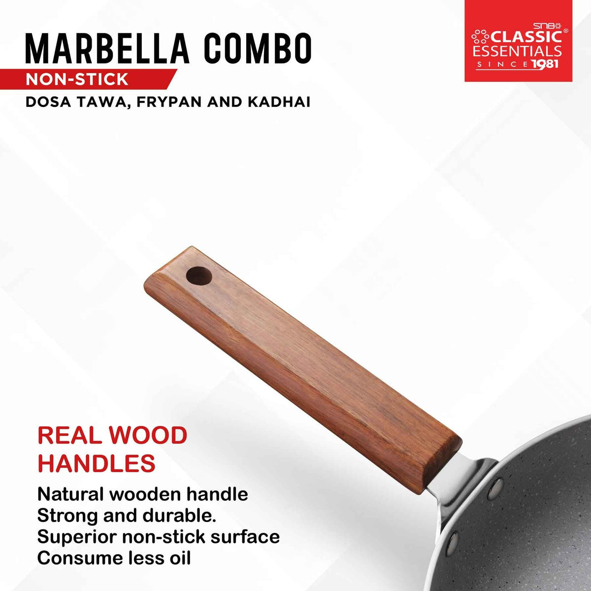 Combo Non-Stick Dosa Tawa Frypan and Kadhai