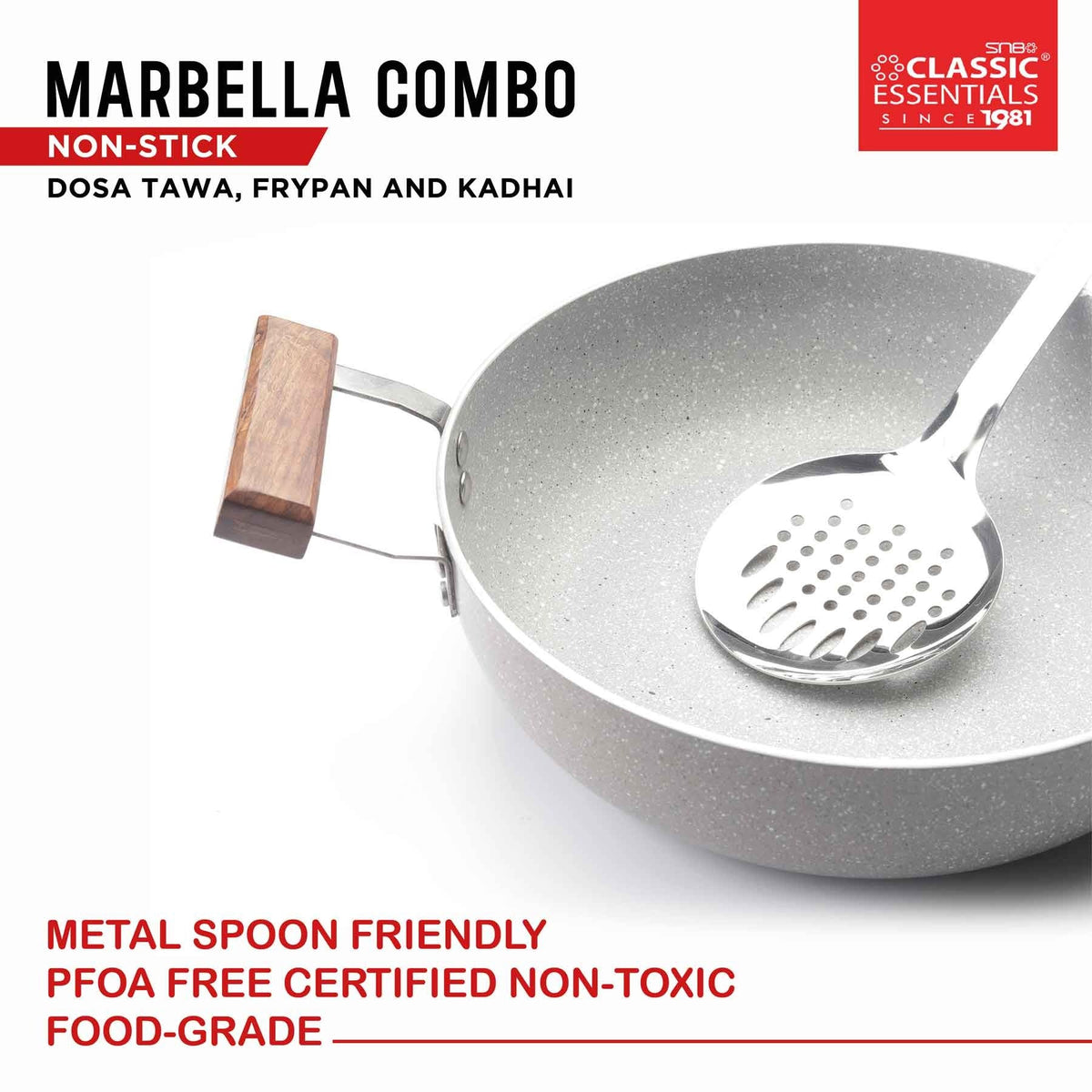 Combo Non-Stick Dosa Tawa Frypan and Kadhai
