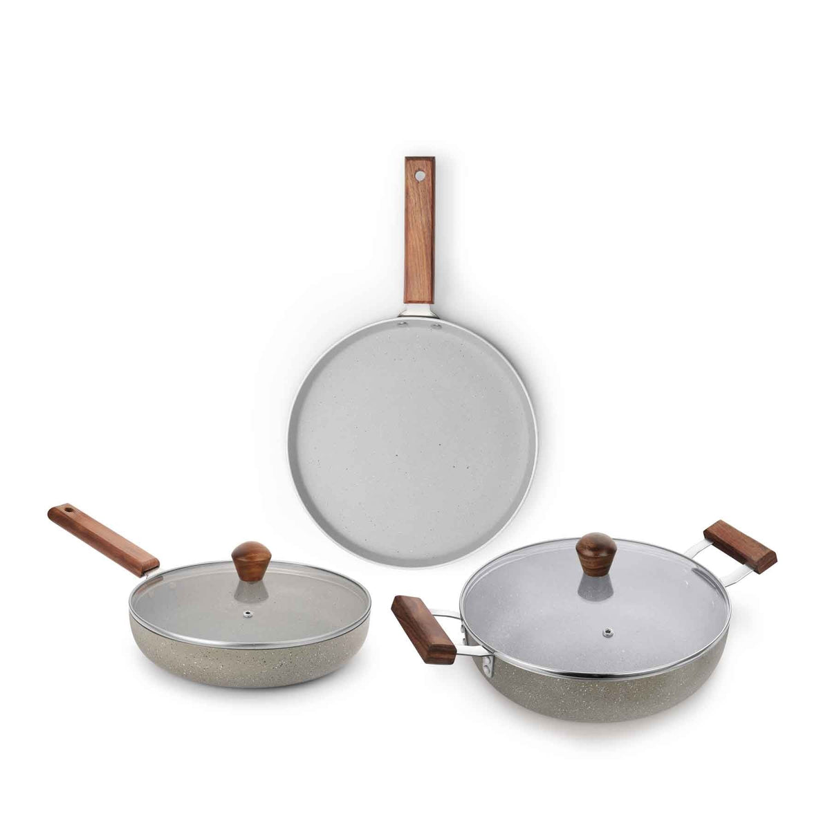 Combo Non-Stick Dosa Tawa Frypan and Kadhai