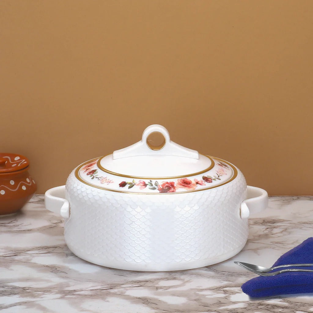 Coral Insulated Casserole 1000 ml White