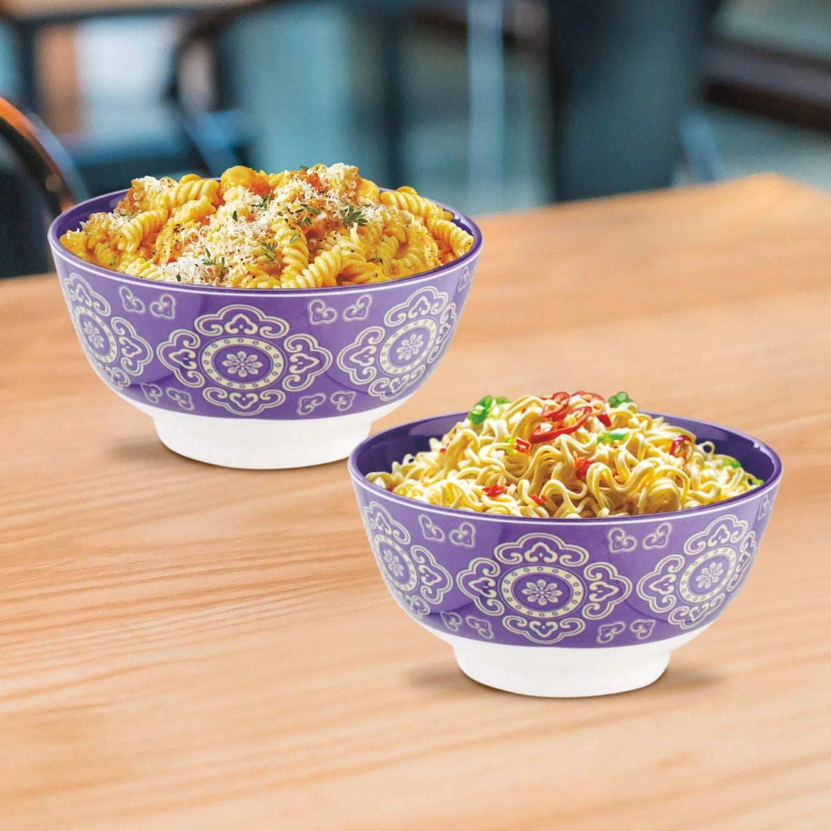 Melamine Noodle Bowl DLX - Set of 2 (1100 ml Each) Liberty Violet