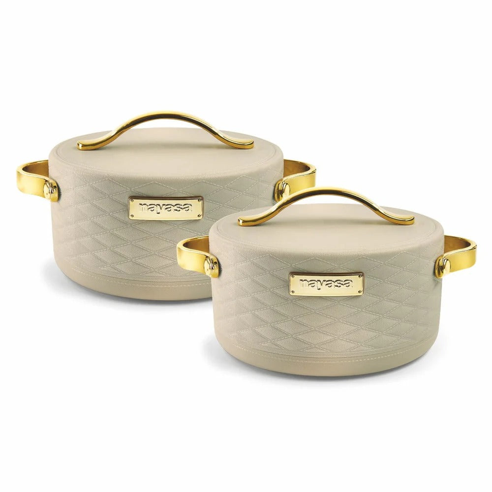 Tyson Insulated Casserole Twin Set 1500 ml Light Brown