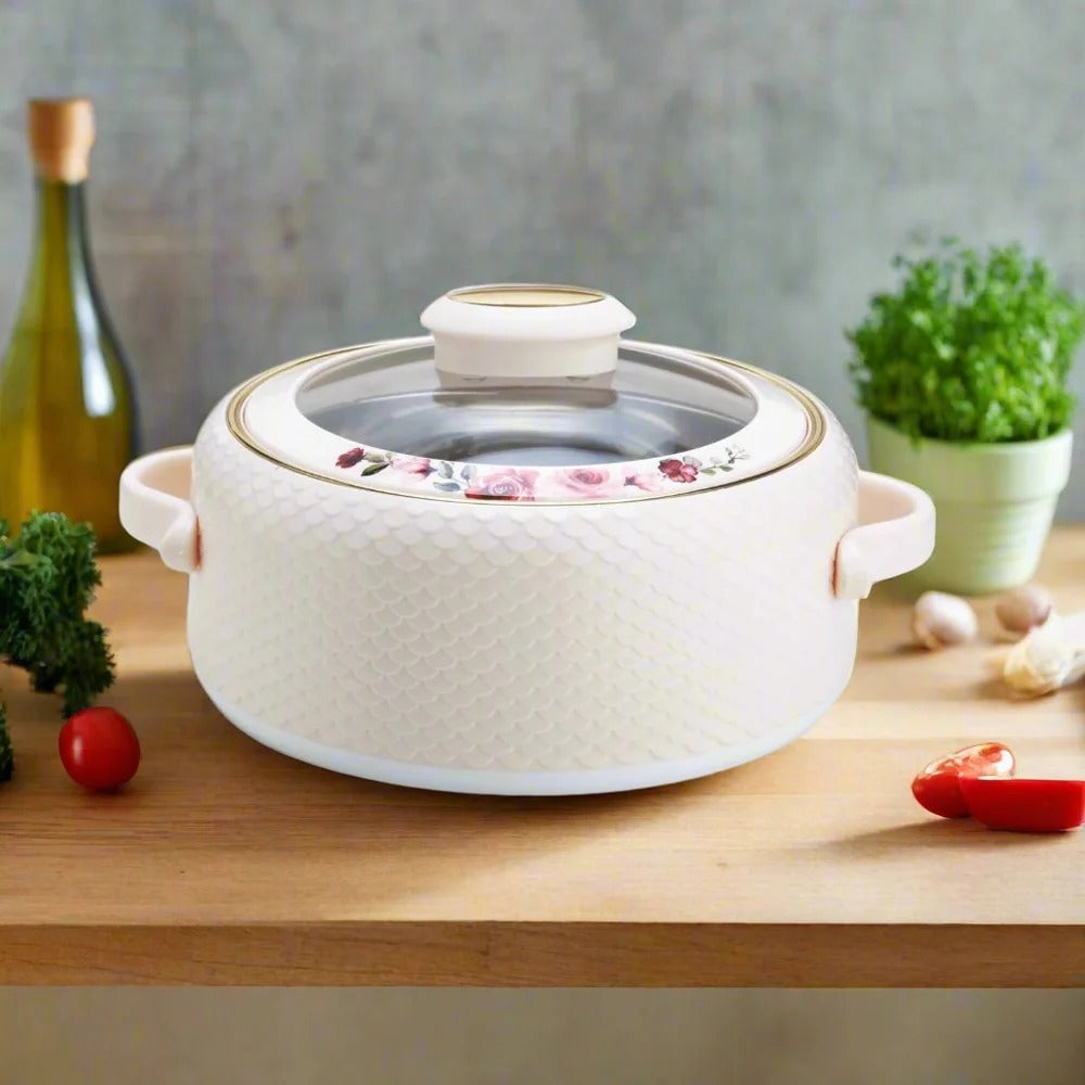 Coral Glass Lid Insulated Casserole 1500 ml