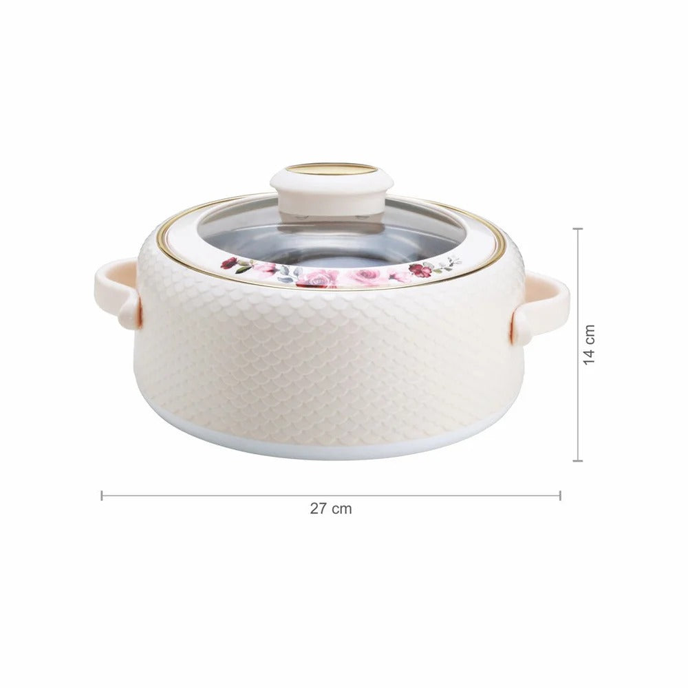 Coral Glass Lid Insulated Casserole 1500 ml