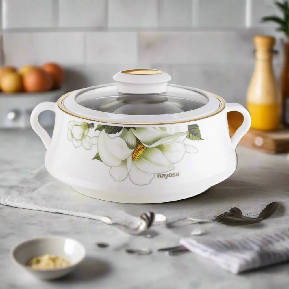 Lorenzo Glass Lid Insulated Casserole 1500 ml