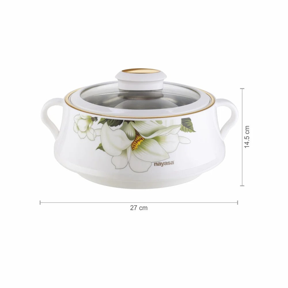Lorenzo Glass Lid Insulated Casserole 1500 ml