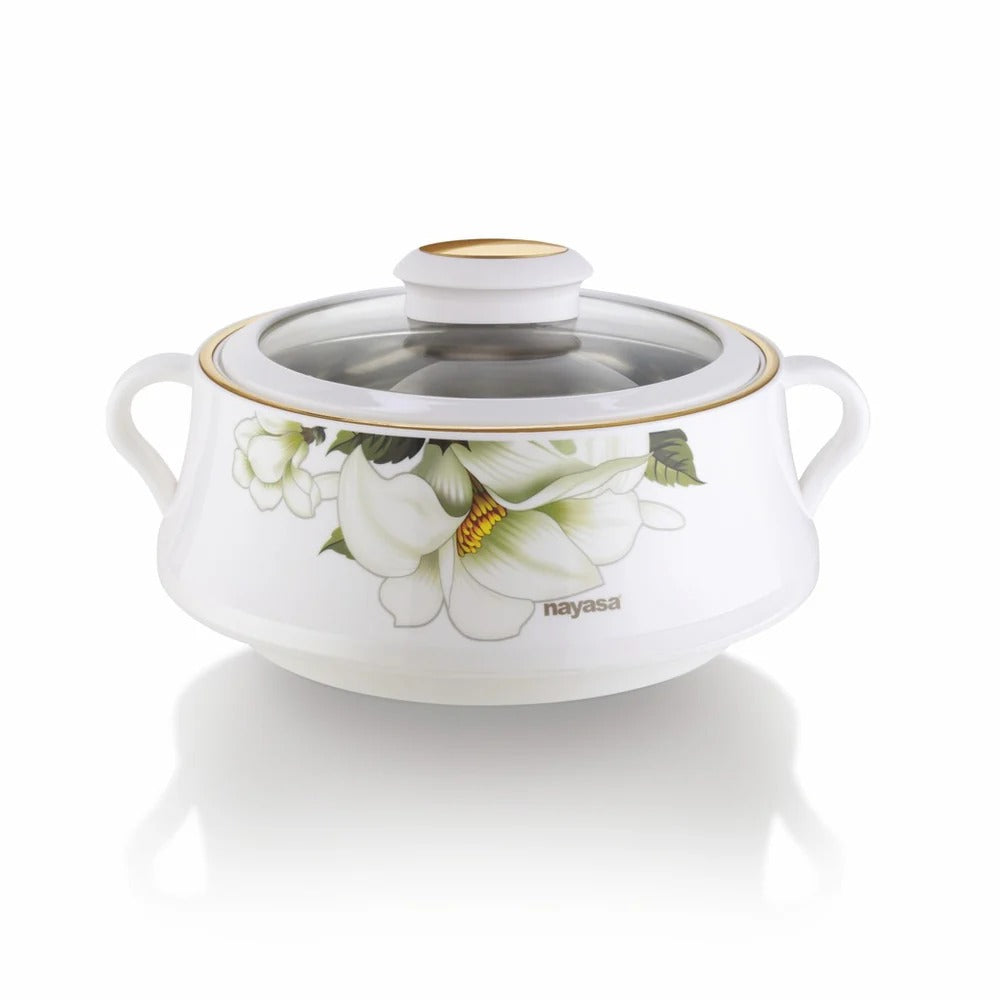 Lorenzo Glass Lid Insulated Casserole 1500 ml