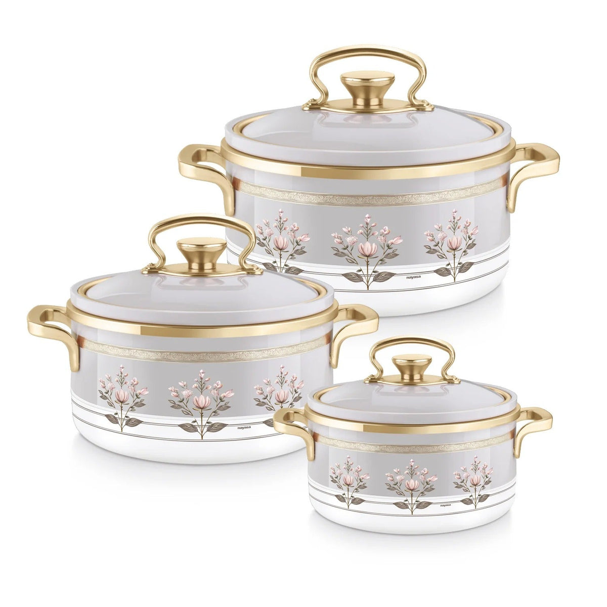 Rachel Premium Insulated Casserole Big Set of 3 (1000 ml+1500 ml+2000 ml)