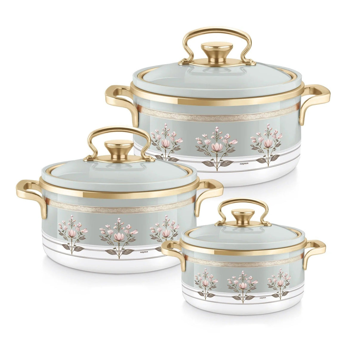 Rachel Premium Insulated Casserole Big Set of 3 (1000 ml+1500 ml+2000 ml)