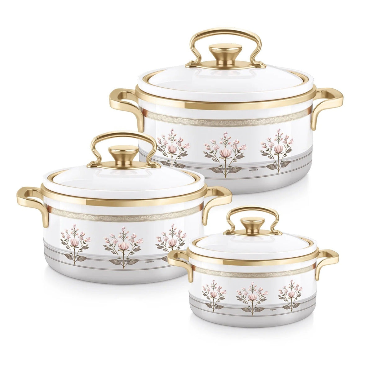 Rachel Premium Insulated Casserole Big Set of 3 (1000 ml+1500 ml+2000 ml)