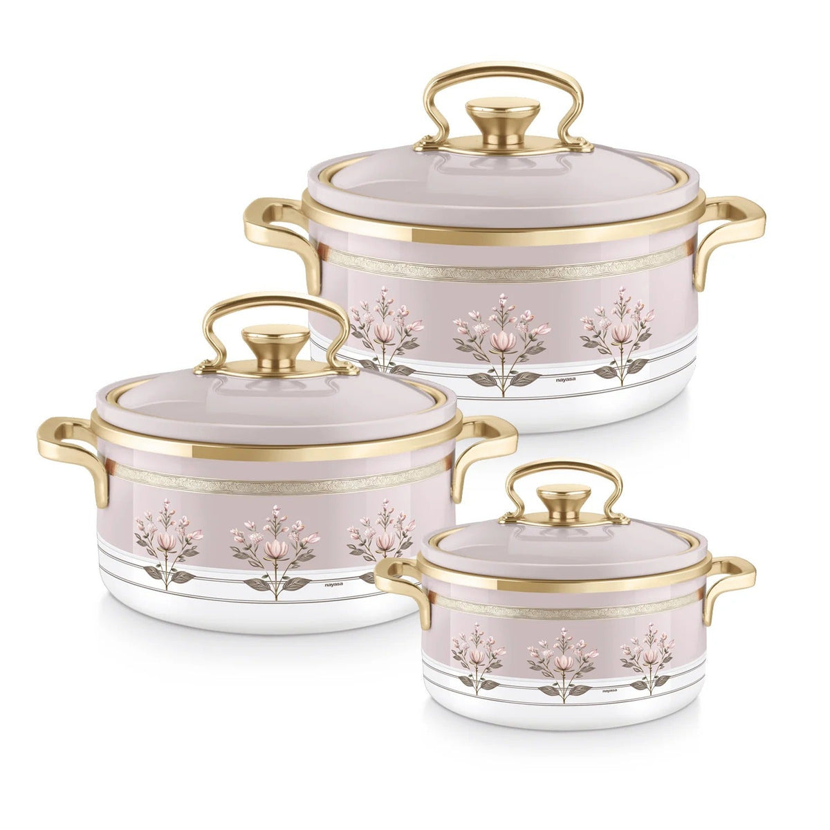 Rachel Premium Insulated Casserole Big Set of 3 (1000 ml+1500 ml+2000 ml)
