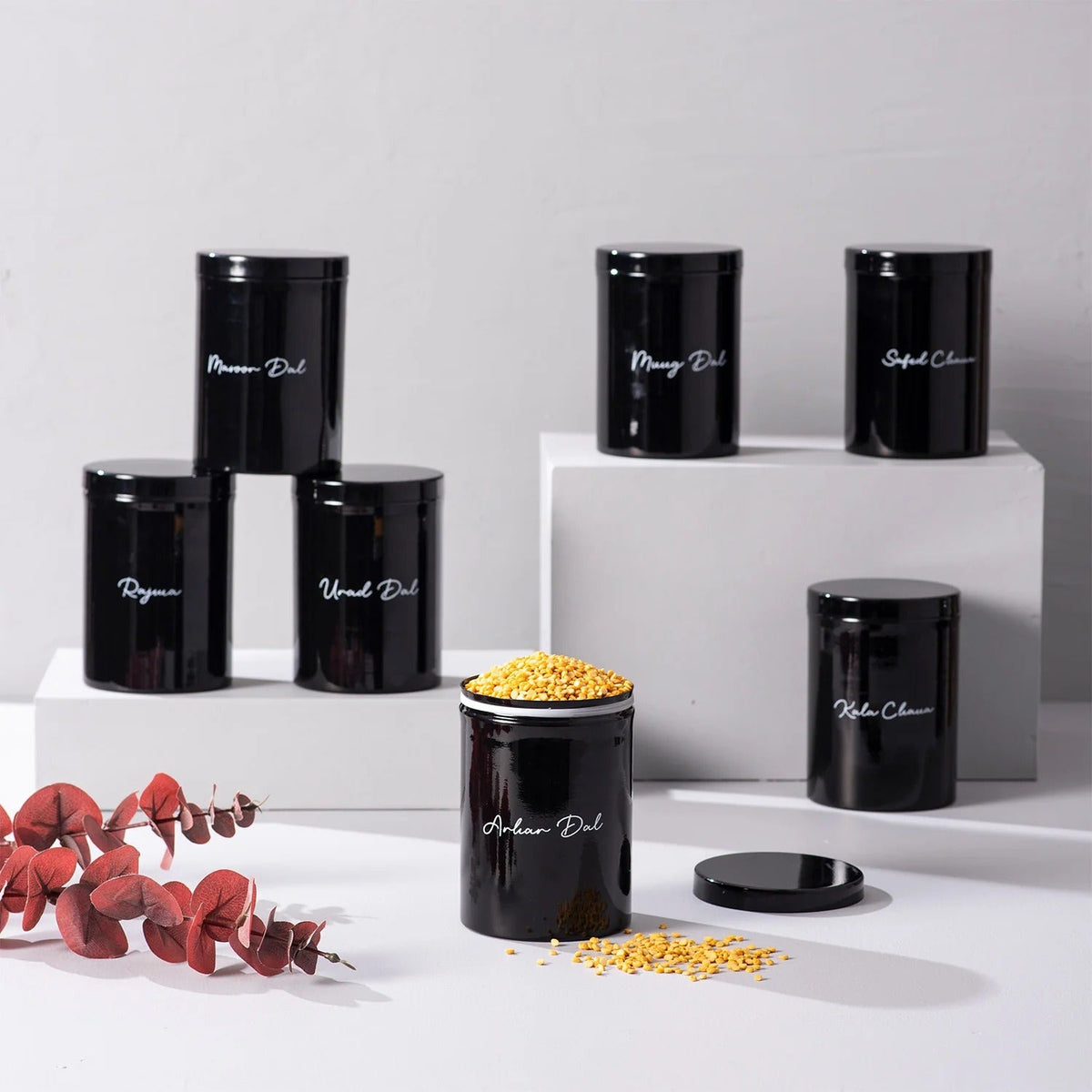 Jars Canister Set of 8 for Daals and Pulses Kitchen Storage