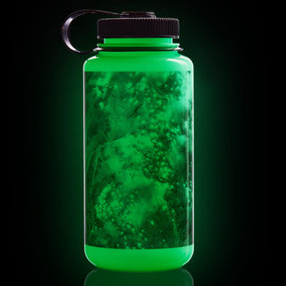 32oz / 1L Wide Mouth Water Bottle GLO WYLD Black Worms