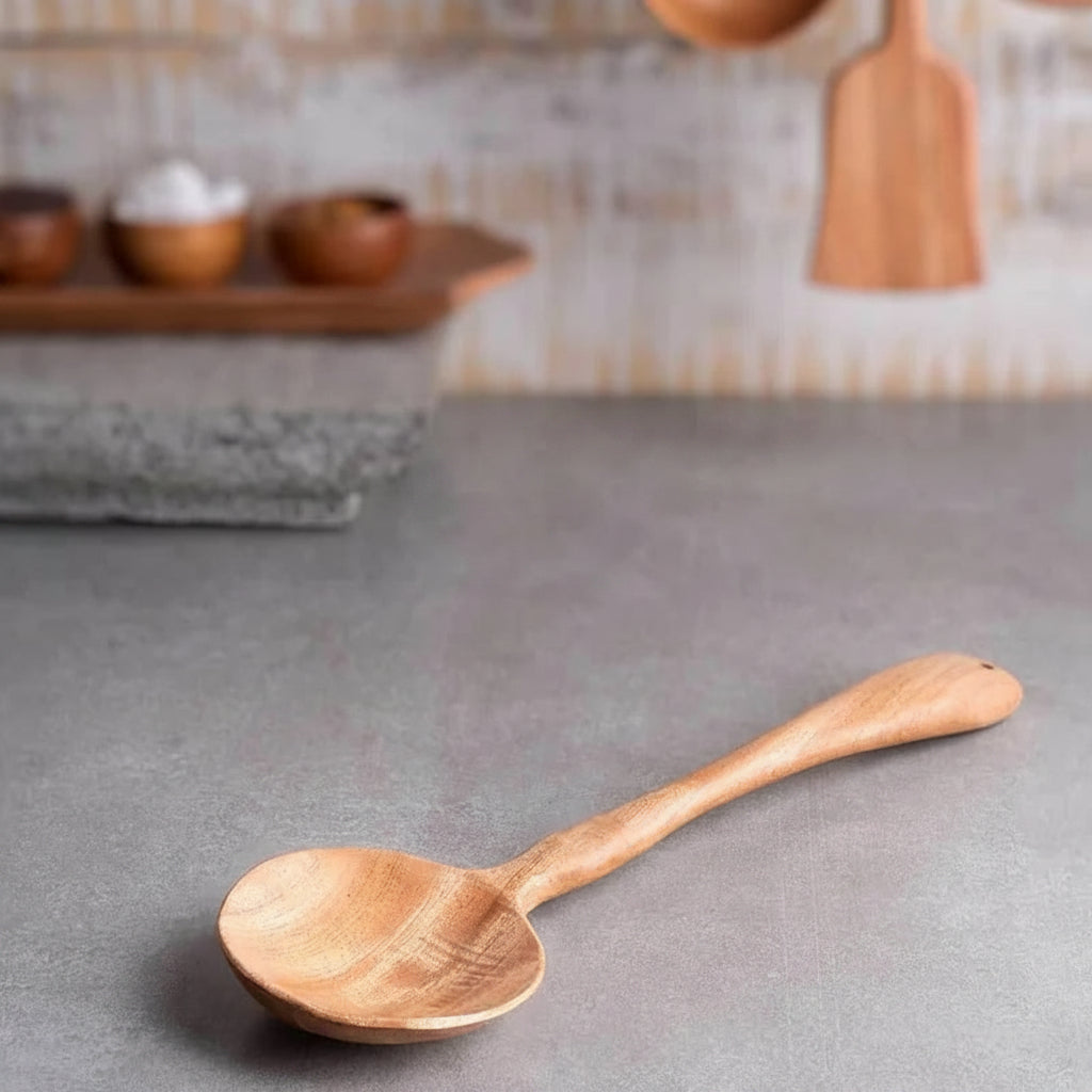 Neem Wood Ladle Curry Traditional Kitchen Ladle