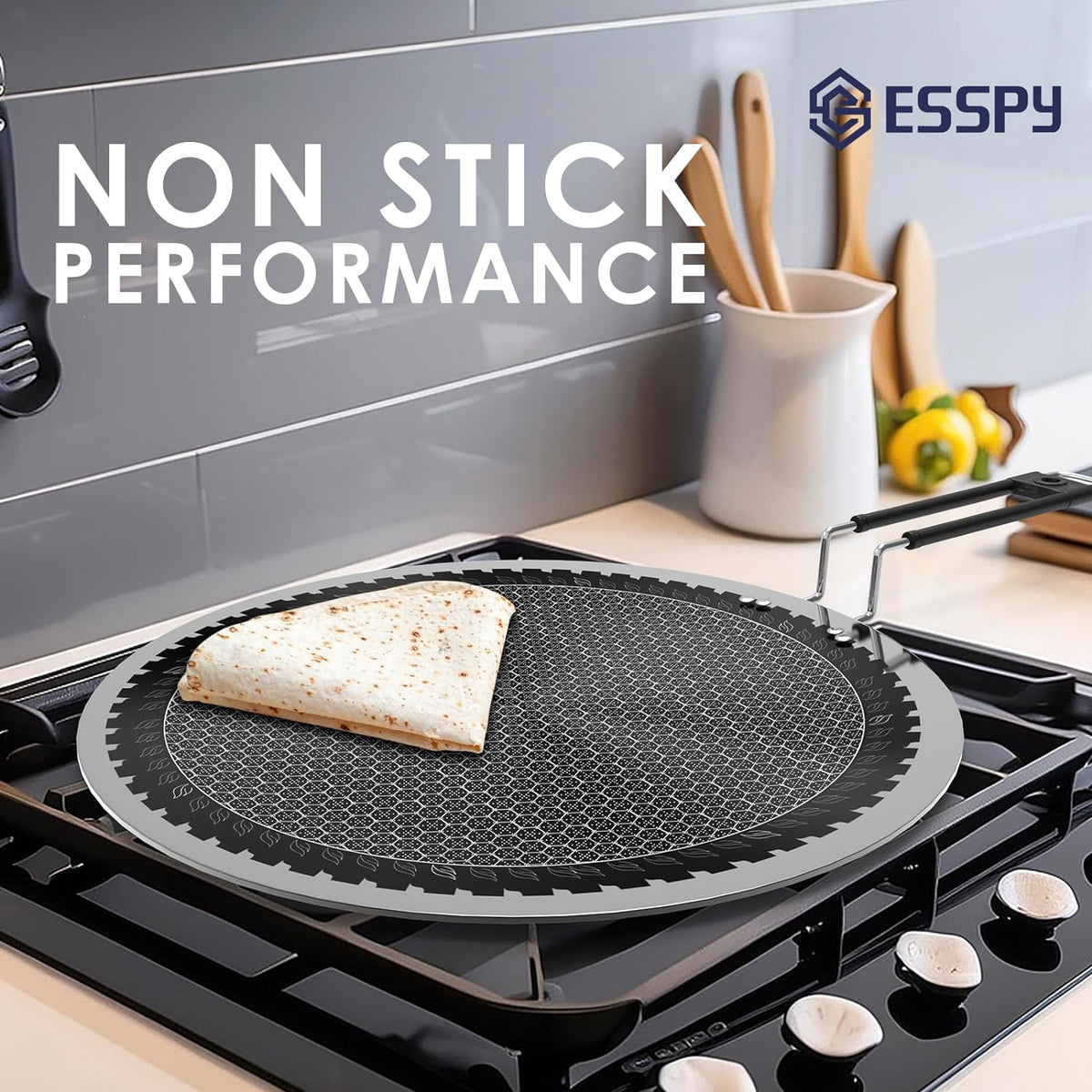 Triply Stainless Steel Tawa for Roti and Dosa, Chapati Tawa, Induction & Gas Compatible, Metal Utensil Safe