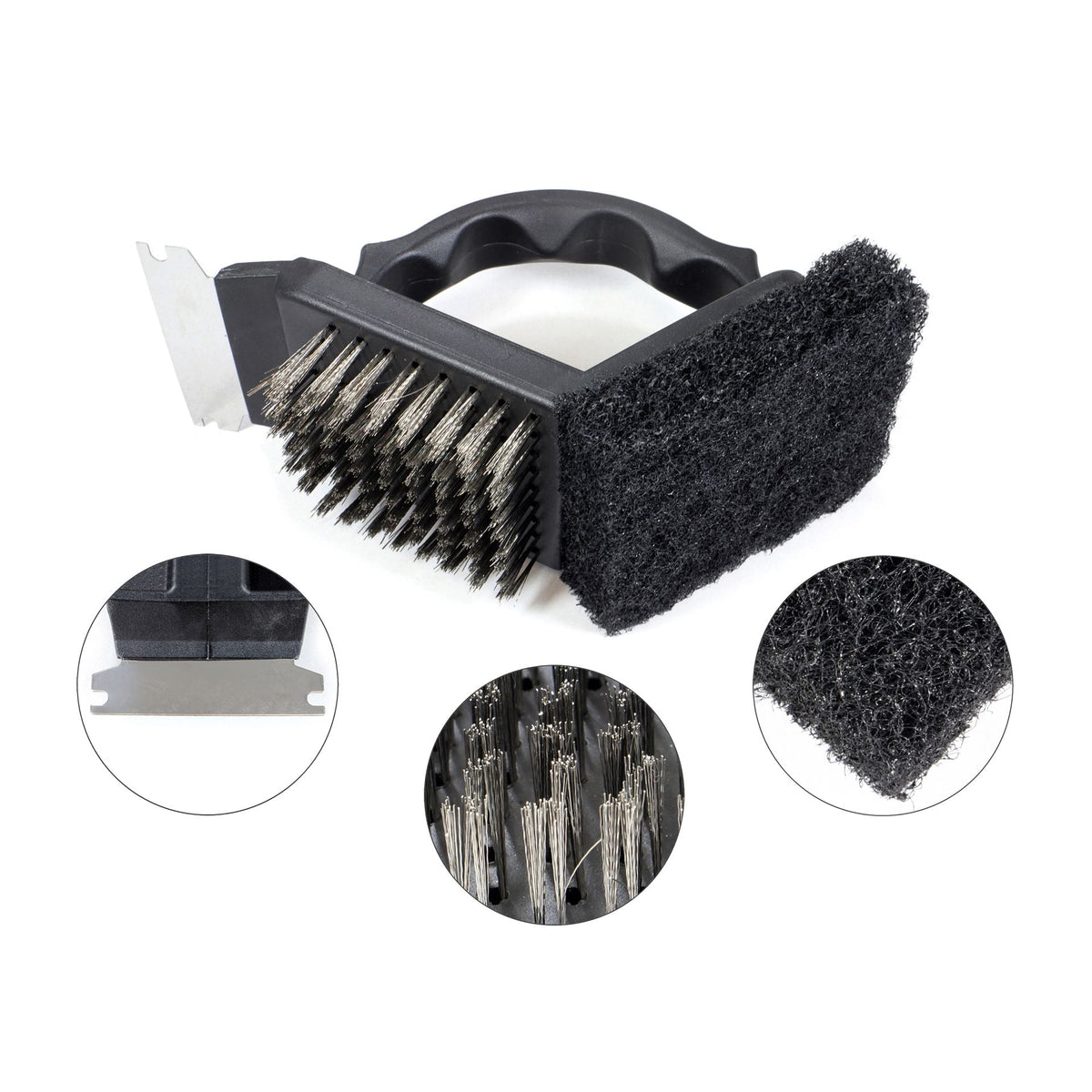 3 in 1' Grill and cleaning brush