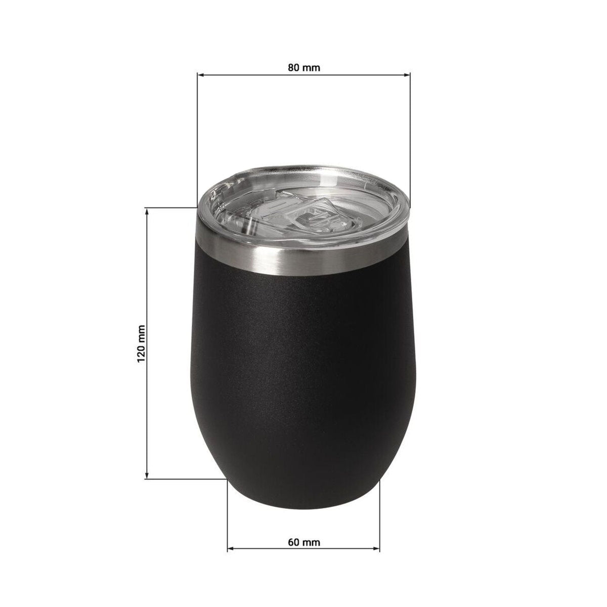 Stainless Steel Travel Mug with Clear Lid