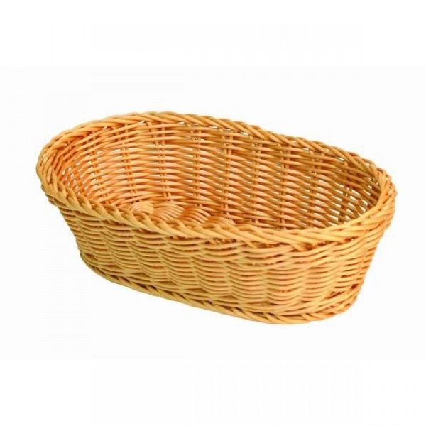 Oval Plastic Basket 279mm x 178mm x 89mm Beige