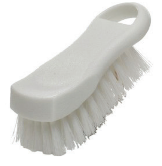 Plastic Cutting Board Brush White 6in x 2 ½in x 2in