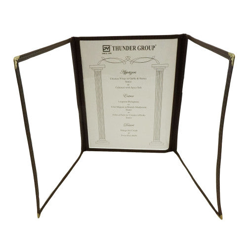 Triple Fold Black Menu Cover 216mm x 279mm