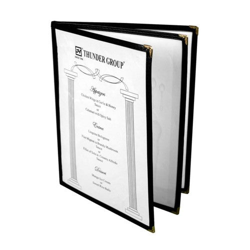 6 Page Book Fold Brown Menu Cover 216mm x 279mm