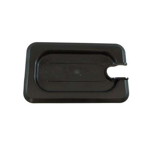 GN 1/9 Polycarbonate Gastronorm Notched Lid Black - Design A