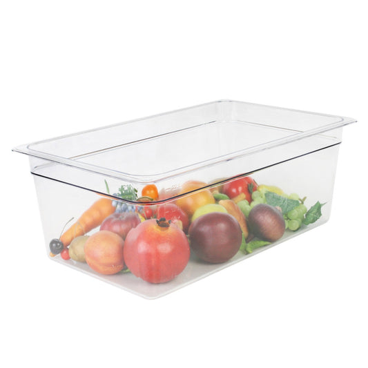 GN 1/1 Polycarbonate Gastronorm Pan + Lid 200mm Clear