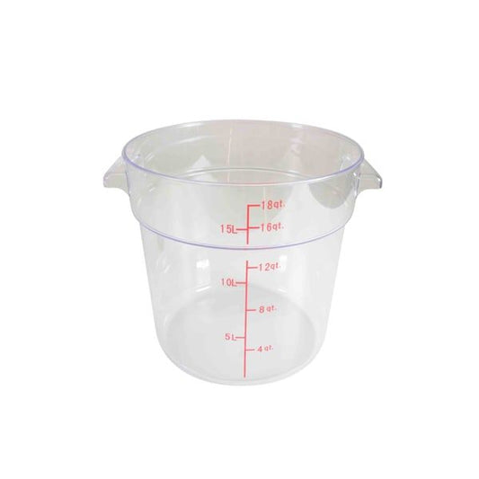 18-Quart Round Food Storage Container Clear
