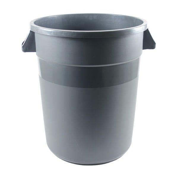20 Gal Plastic Trash Can without Lid Grey