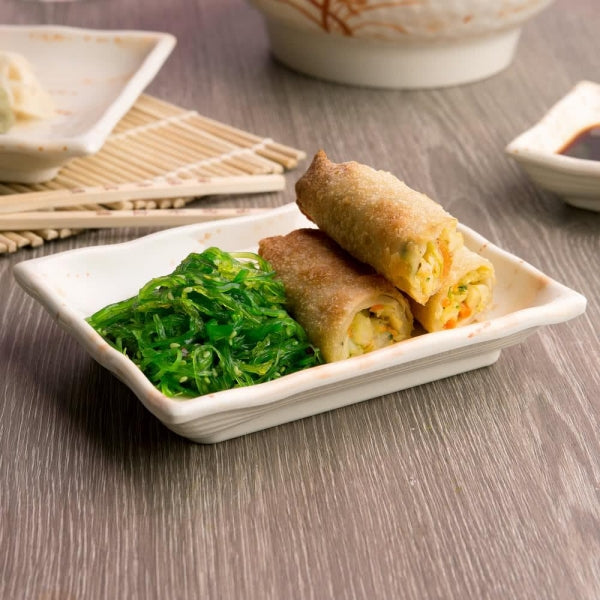 Asian-Style Rectangular Melamine Wave Plate - Pack of 12 395mm X 275mm