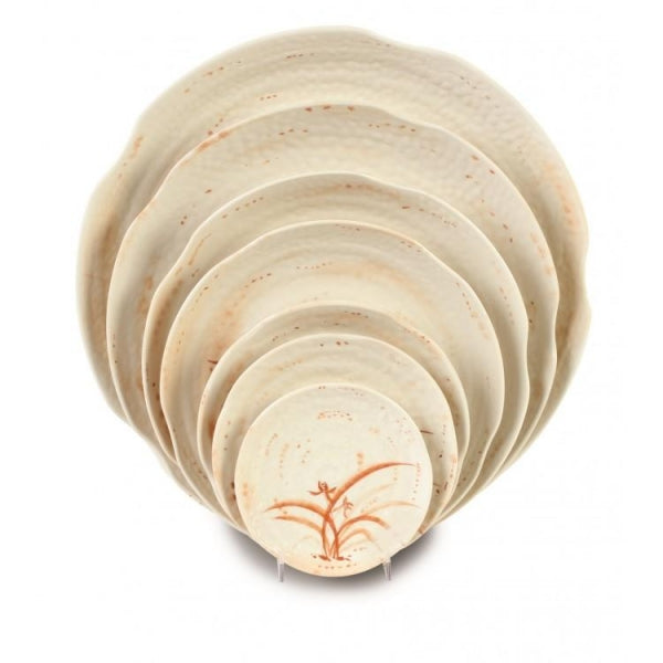 Asian-Style Melamine Lotus Shape Plate 185mm / 7 ¼'' - Pack of 12 Default Title
