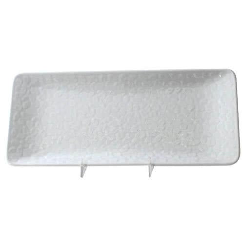 Classic White Rectangular Melamine Plate 285mm x 127mm - Pack of 12