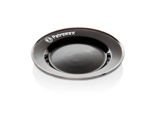 Set of 2 Black Enamel Plates Medium