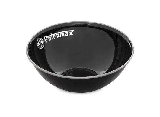 Set of 2 Enamel Bowls in Black Large