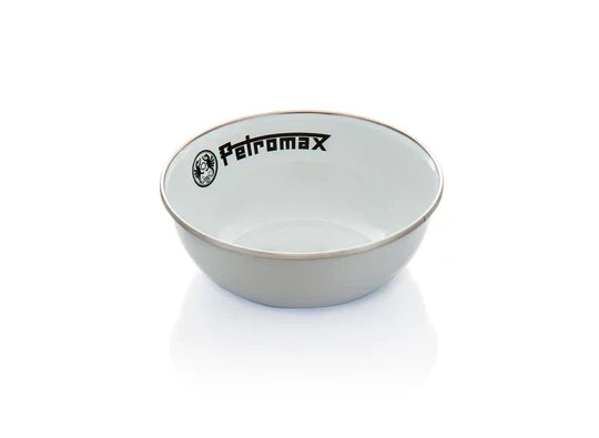 Set of 2 Enamel Bowls in White Medium