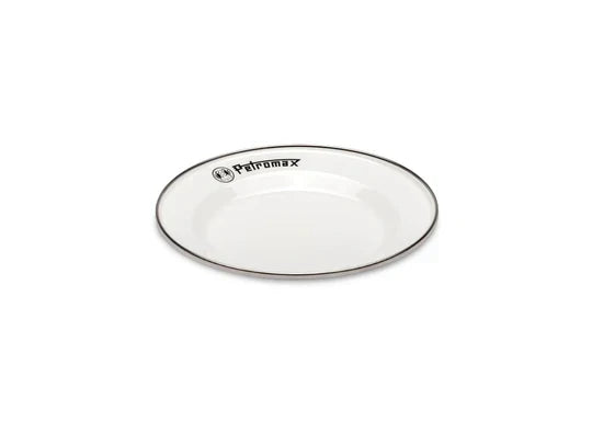 Set of 2 Enamel Plates in White Small