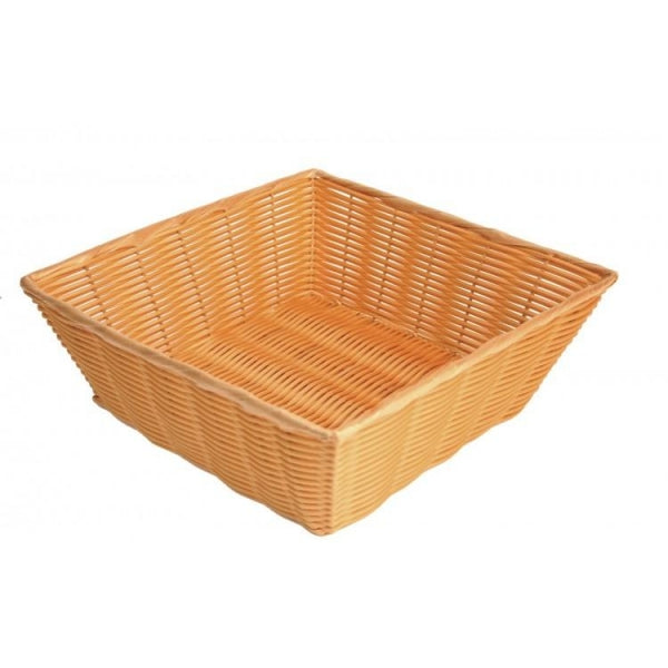 Plastic Square Woven Basket 330mm x 330mm x 115mm