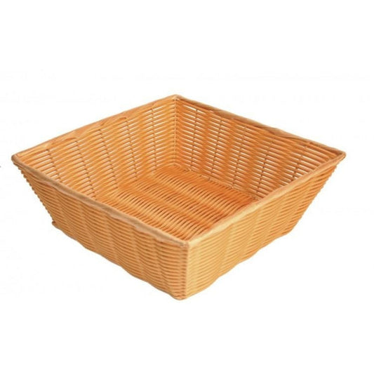 Plastic Square Woven Basket 330mm x 330mm x 115mm