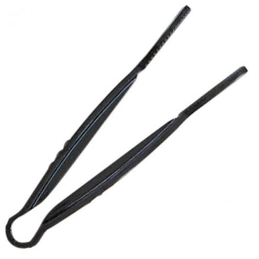 Polycarbonate Black Flat Grip Tongs 229mm Default Title