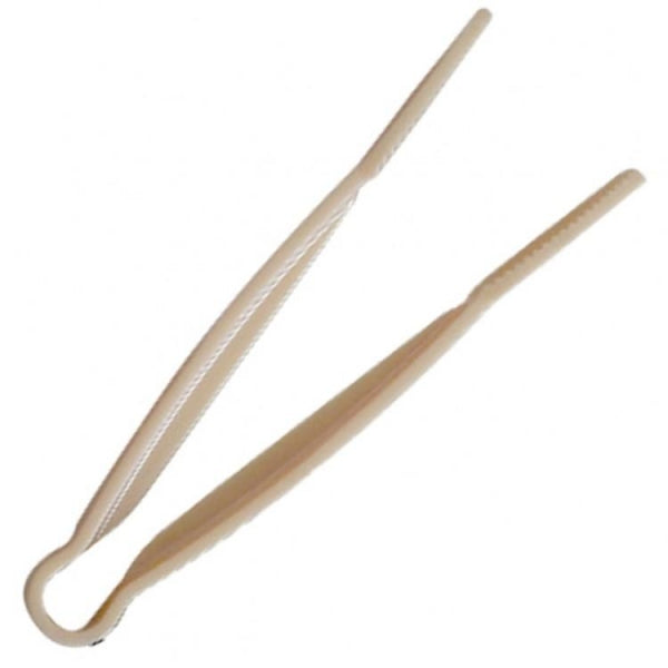 Polycarbonate Beige Flat Grip Tongs 229mm Default Title