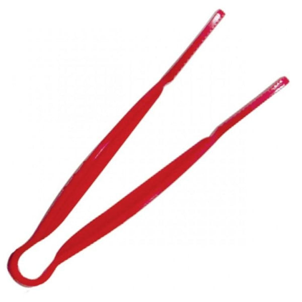 Polycarbonate Red Flat Grip Tongs 305mm Default Title