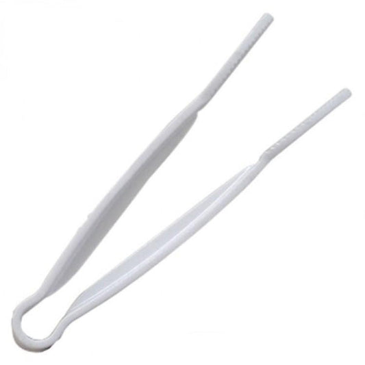 Polycarbonate White Flat Grip Tongs 305mm Default Title