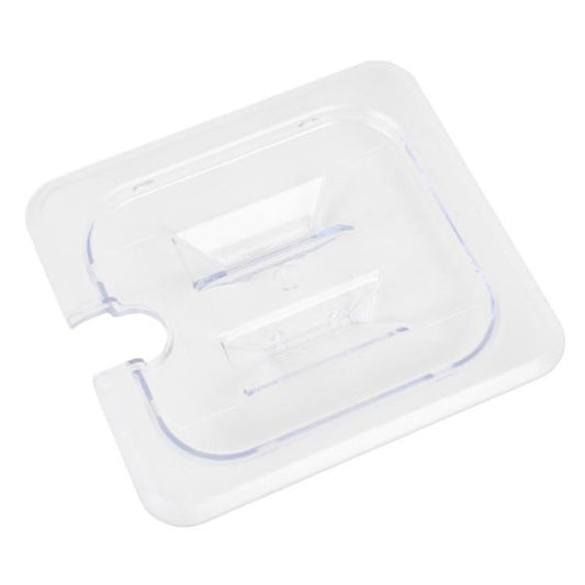 GN 1/6 Polycarbonate Gastronorm Notched Lid Clear Default Title
