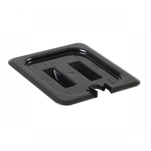 GN 1/6 Polycarbonate Gastronorm Notched Lid Black Default Title