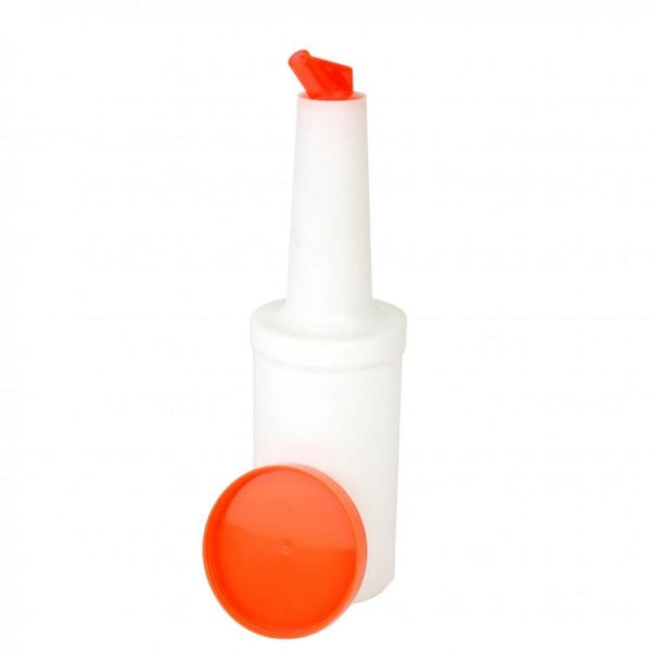 Pour Bottle with Spout and Cap 1ltr Orange