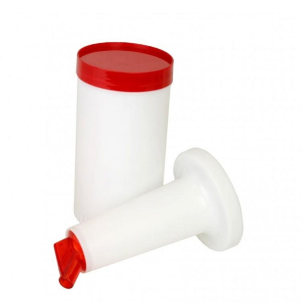 Pour Bottle with Spout and Cap 1ltr Red