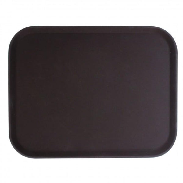 Rectangular Brown Fibreglass Serving Tray 356mm x 457mm Default Title
