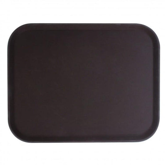 Rectangular Brown Fibreglass Serving Tray 356mm x 457mm Default Title