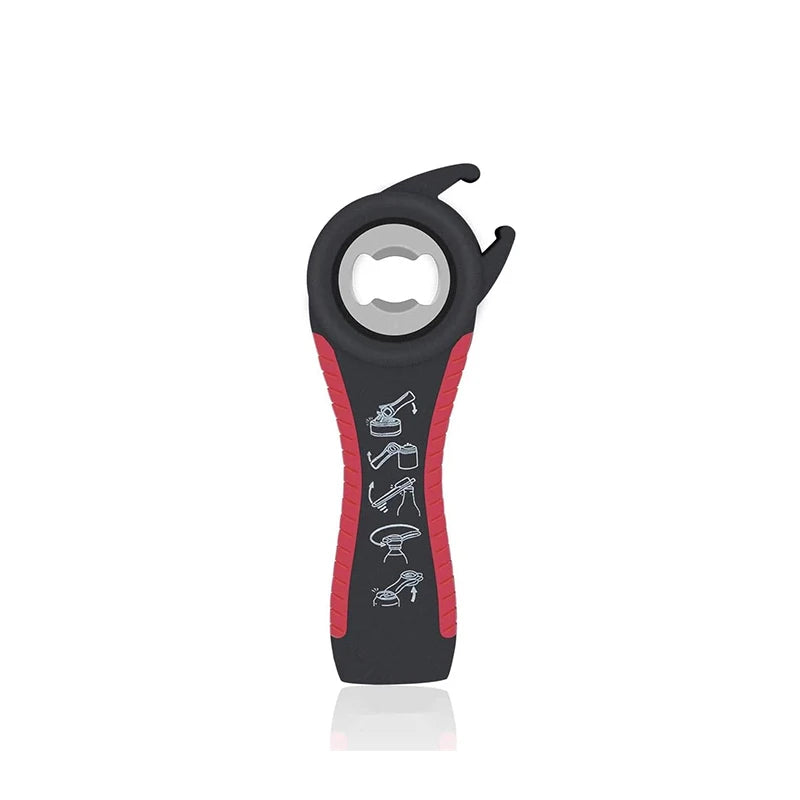 5-in-1 Jar Opener Set for Weak Hands – Multi-Function Can & Bottle Opener with Non-Slip Silicone Grip – Perfect for Seniors & Arthritic Hands – Available in Black, Red, Orange, Green & Blue Colours